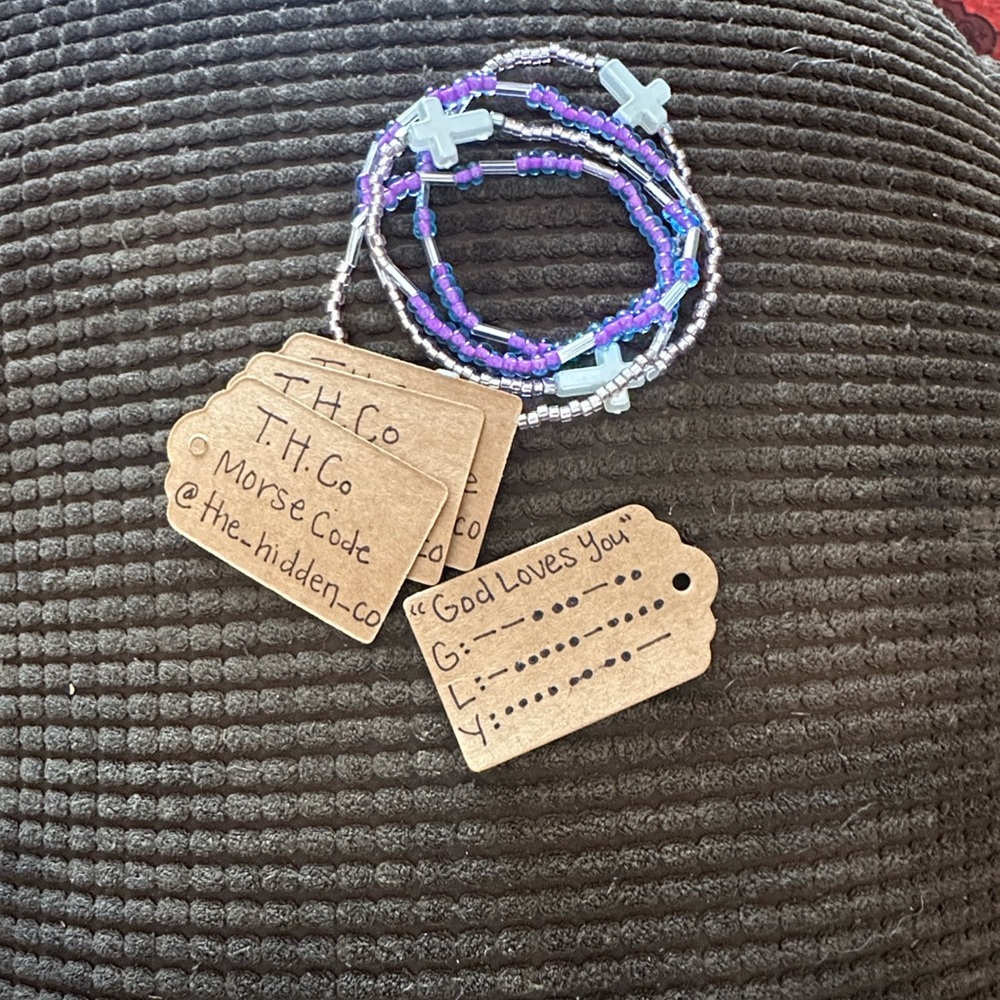 Beaded Bracelet Set with Inspirational Tags
